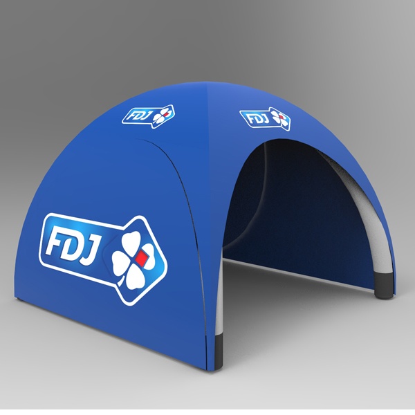 Visuel 3D d'une tente gonflable air captif